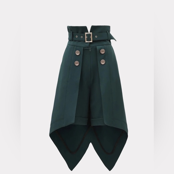 Julia Allert Dresses & Skirts - Julia Allert Fashion Shorts With Skirt Overlay Emerald Green